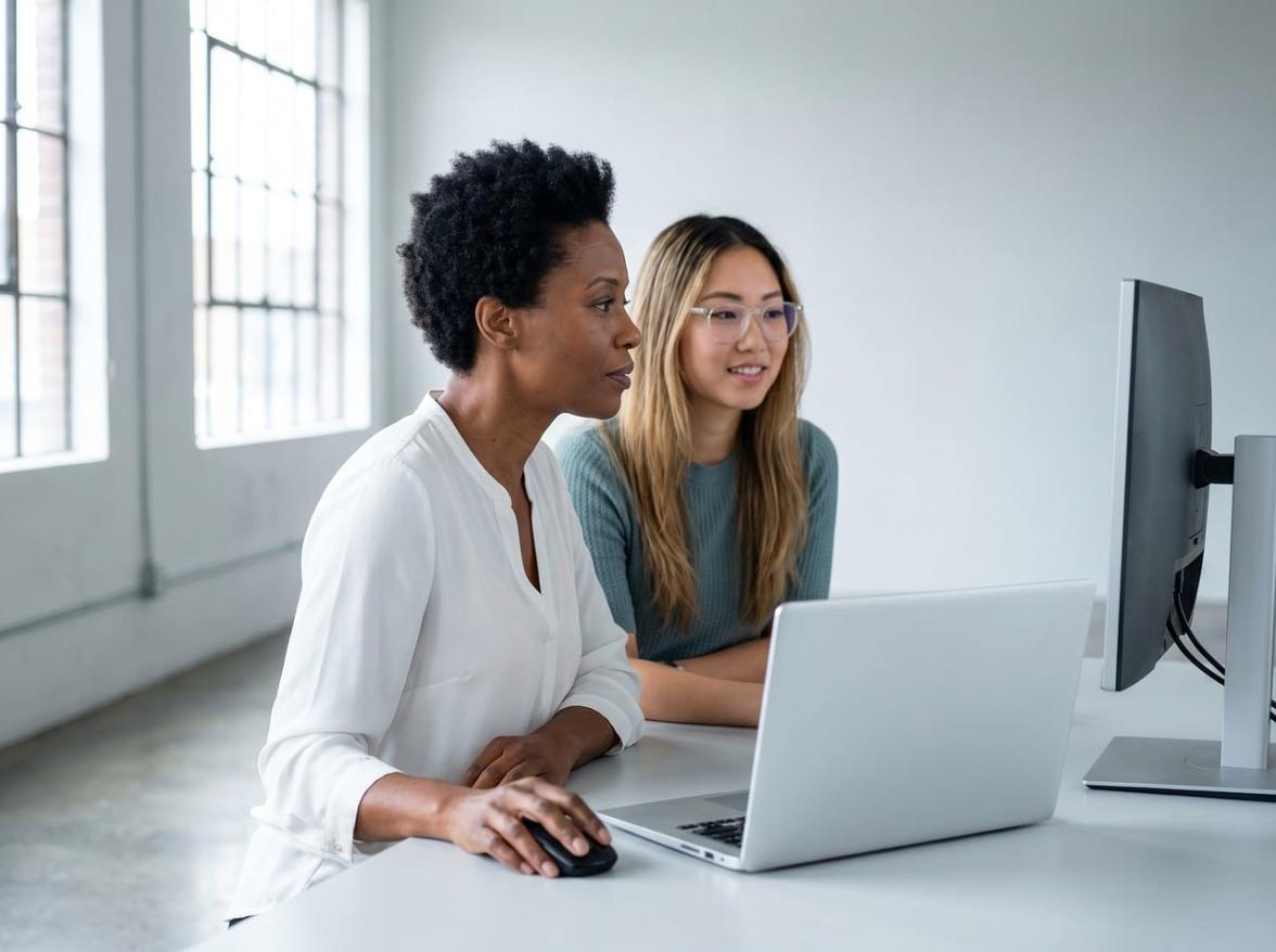 diverse professionals office