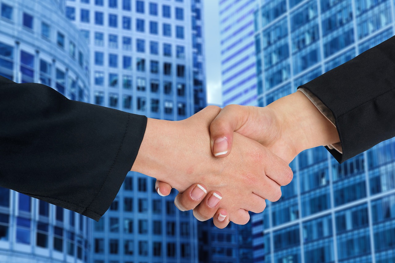 Business handshake partnership